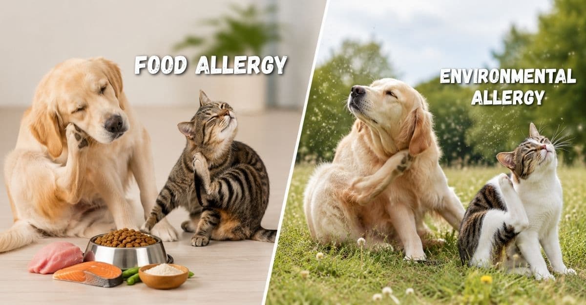 Food Allergy vs Environmental Allergy in Dogs and Cats: How to Tell the Difference